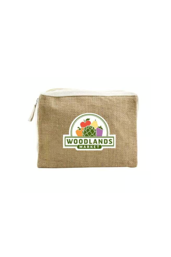 Natural Jute with Cotton Zipper 